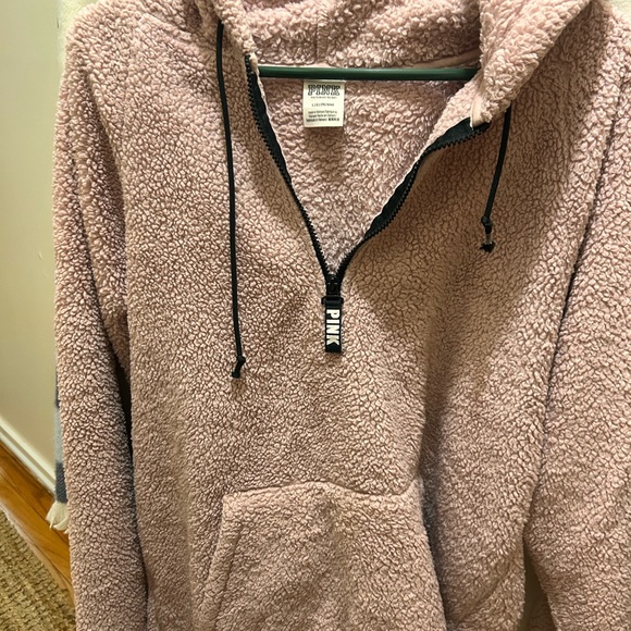 PINK Victoria's Secret Blush Sherpa Hoodie - Picture 3 of 3